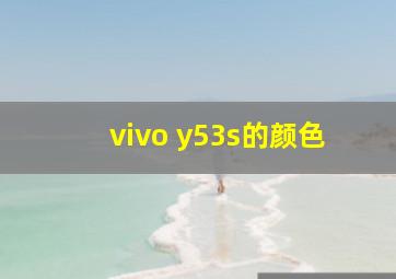 vivo y53s的颜色